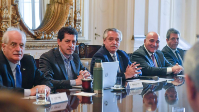 Primera reunión de gabinete con Sergio Massa y Alberto Fernández , tras los cambios en Economía
