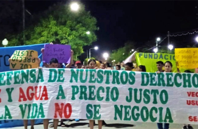 Vecinos de Quitilipi marcharon contra el "tarifazo" de los servicios públicos