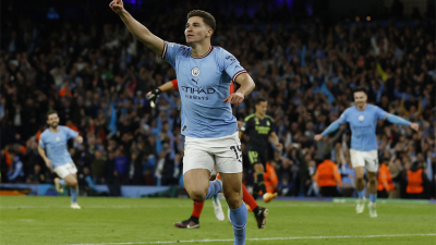 Julián selló la goleada del City al Madrid