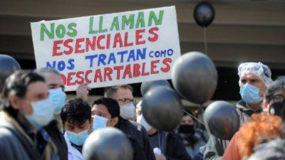 Protestas de profesionales de la Salud en todo el país