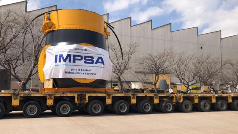 En camino hacia Yacyretá otra turbina fabricada en Mendoza 