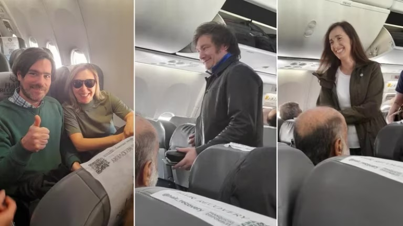 Bregman y Milei viajaron en el mismo avión camino a Santiago del Estero
