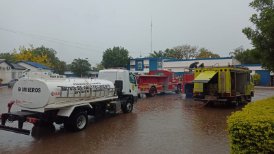 Se incendió un sector de la Escuela de Policía