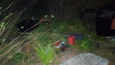 Tragedia en ruta chaqueña: un hombre falleció en el acto tras volcar con su camioneta