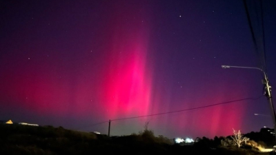 ¡Aurora austral en Ushuaia! Impactantes imágenes del fenómeno natural en el fin del mundo