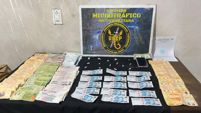 Allanamiento con detenido y secuestro de drogas en Fontana