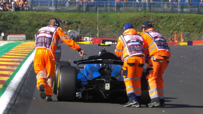 Colapinto abandonó en el GP de Bélgica