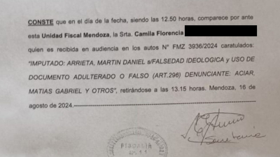 Imputaron al hermano de Lourdes Arrieta por falsificación de avales de La Libertad Avanza 