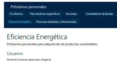 Programa de financiamiento para incentivar la eficiencia energética 