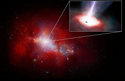 Científicos de la NASA descubren el agujero negro más voraz del universo primitivo