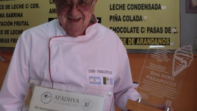 Setenta años haciendo helado: reconocimiento nacional para Dino Paganucci