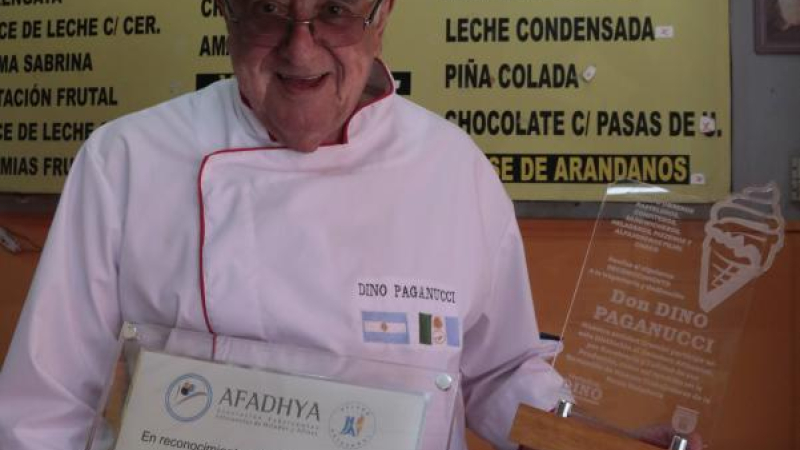 Setenta años haciendo helado: reconocimiento nacional para Dino Paganucci