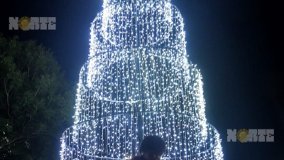 Las luces de los arbolitos de Navidad se encendieron en el Chaco