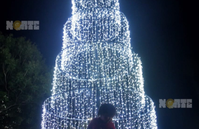 Las luces de los arbolitos de Navidad se encendieron en el Chaco