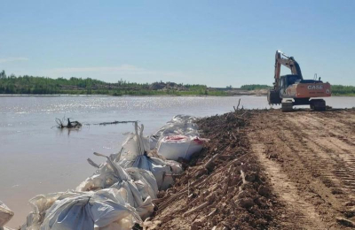 El gobierno provincial trabaja para reencauzar el río Bermejo