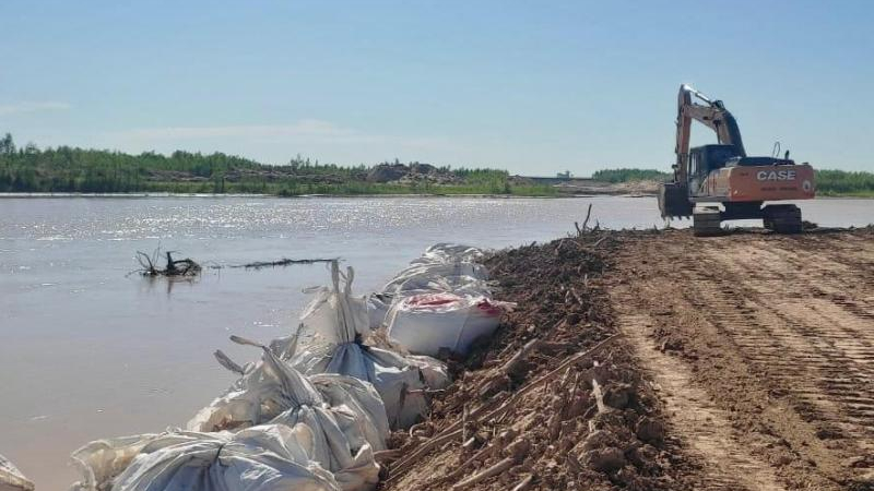El gobierno provincial trabaja para reencauzar el río Bermejo