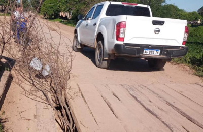 Reclamos por el mal estado del puente sobre el río de Oro