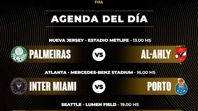 Mundial de Clubes 2025: partidos de hoy, horarios y por dónde ver