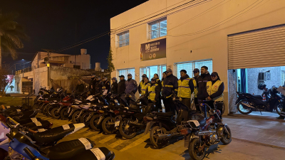 Las Breñas: megaoperativo nocturno terminó con 40 motos secuestradas