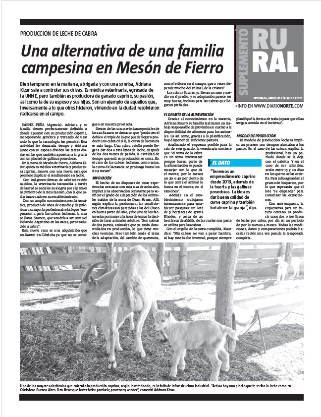 Una alternativa de una familia campesina en Mesón de Fierro