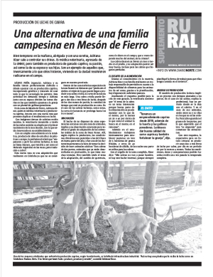 Una alternativa de una familia campesina en Mesón de Fierro