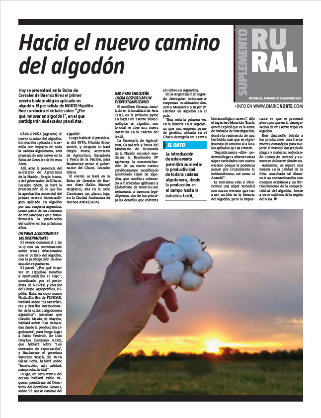 Hacia el nuevo camino del algodón