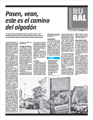 Pasen, vean, este es el camino del algodón