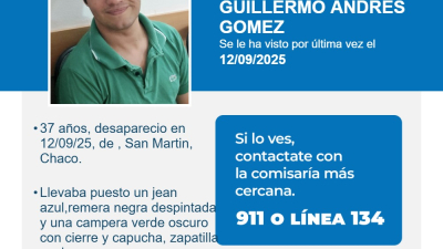 Buscan a Guillermo Gómez, un hombre de 37 años desaparecido en San Martín