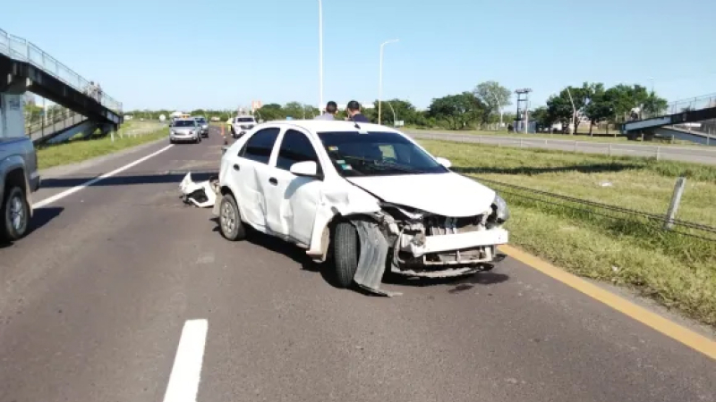 Descompensación al volante: impactante choque sobre la Ruta 16