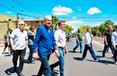 Etapa final de obra de pavimentación en tramo clave de la 9 de Julio