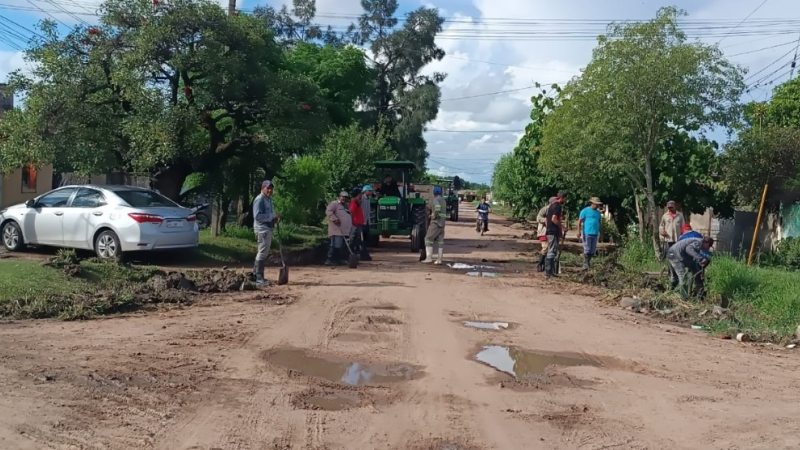 Más de 80 milímetros de lluvia y rápido escurrimiento del agua en Villa Ángela