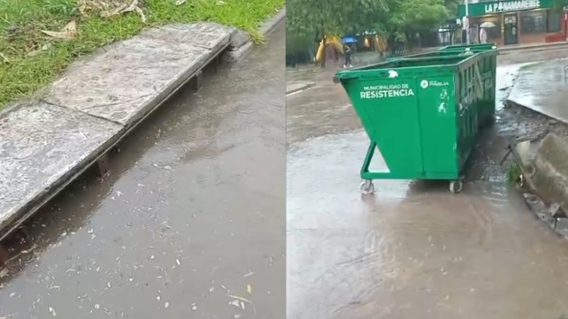 Vecinos de los barrios España y Provincias Unidas reclaman por un sumidero tapado