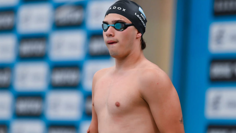 El chaqueño Lucas Leguiza, presente y futuro de la natación argentina