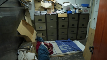 Una de las habitaciones improvisadas en una oficina de la empresa. (Alan Monzón-Rosario3).jpg