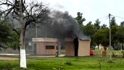 Incendiaron la cabina de ingreso al corsódromo en Quitilipi