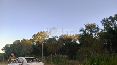 Incendio consumió un auto por completo frente a la mirada desesperada de su conductor
