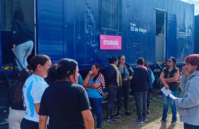 El tren 25 de Mayo comenzó operativos en su primera parada de Hermoso Campo