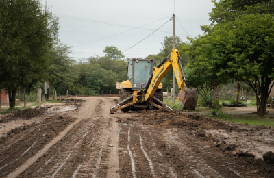 Obras en el acceso de Ingeniero Barbert
