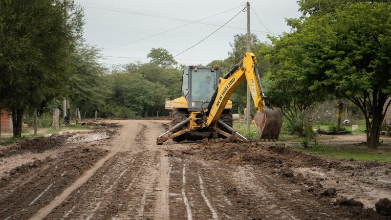 Obras en el acceso de Ingeniero Barbert