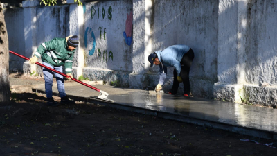 Avanza la reconstrucción de veredas del cementerio de Resistencia