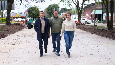 Zdero verificó avance de obras de pavimentación y desagües