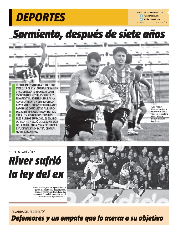 Sarmiento, después de siete años