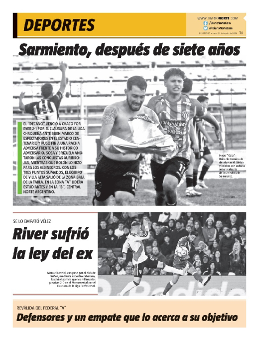 Sarmiento, después de siete años
