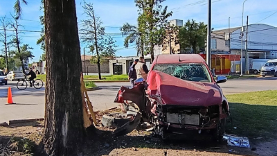 La "Toretto chaqueña" terminó contra un pino y quedó detenida tras un choque
