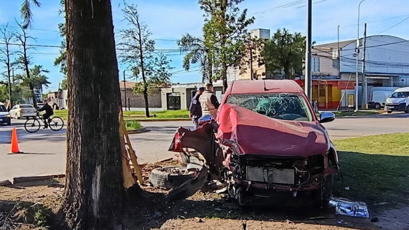 La "Toretto chaqueña" terminó contra un pino y quedó detenida tras un choque